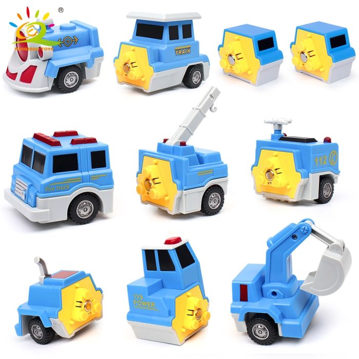 10PCS Construction Engineering Excavator Magnetic Building Blocks DIY Magic Train Truck Vehicle Educational Toys For Children 5 - LEPIN LEPIN Store