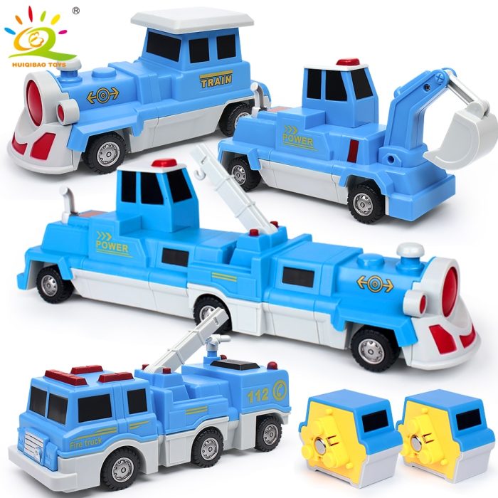 10PCS Construction Engineering Excavator Magnetic Building Blocks DIY Magic Train Truck Vehicle Educational Toys For Children - LEPIN LEPIN Store