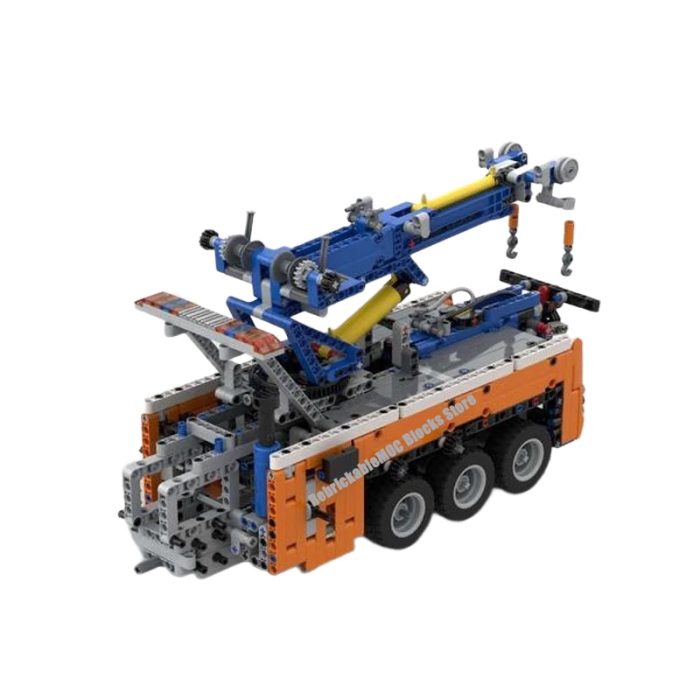 2017PCS MOC Engineering Wrecker Heavy Hauling Crane RC Trailer Tower Head technology ChildrenToy Christmas Blocks Gift 2 - LEPIN LEPIN Store