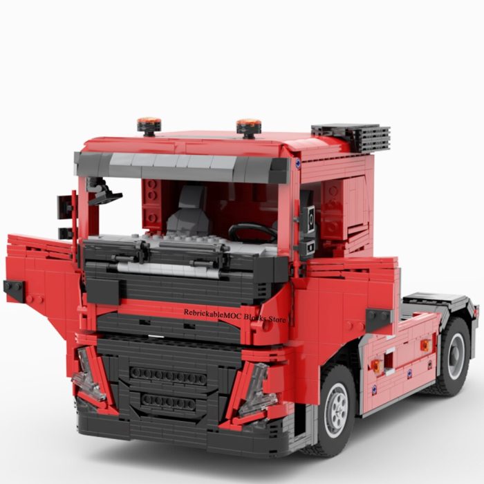 2477PCS MOC Engineering Container 4X2 Volvo FM tractor unit Semitrailer Remote Control Truck Tower Head technology 1 - LEPIN LEPIN Store