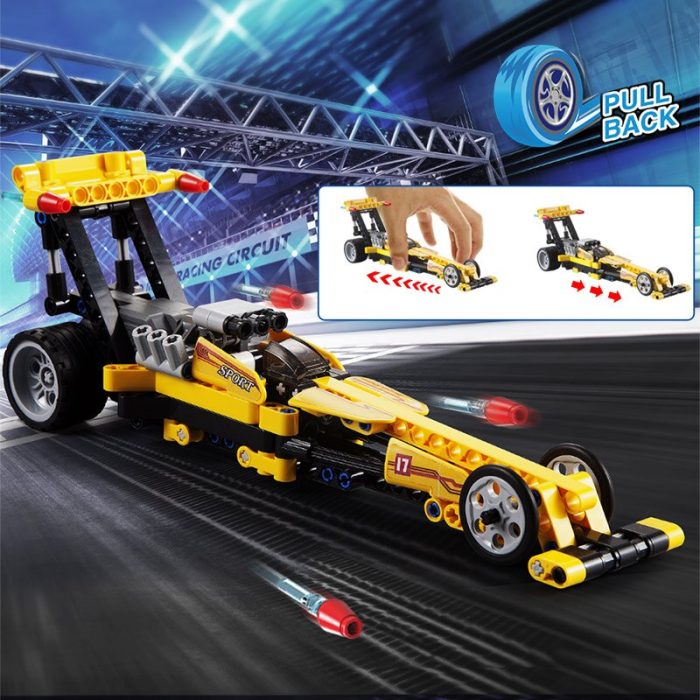 295Pcs Cada 2 in 1 City Supercar Motorcycle Speed Racing Pull Back Car Building Blocks Competition 1 - LEPIN LEPIN Store
