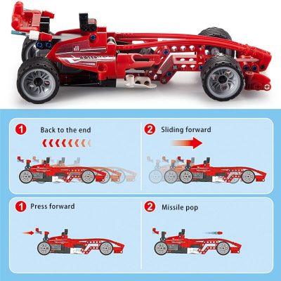 295Pcs Cada 2 in 1 City Supercar Motorcycle Speed Racing Pull Back Car Building Blocks Competition 3 - LEPIN LEPIN Store