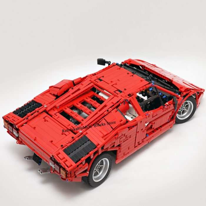 3167PCS red 1974 Countach LP400 classic retro supercar static version racing technology ChildrenToy Christmas buildingBlocksGift 4 - LEPIN LEPIN Store