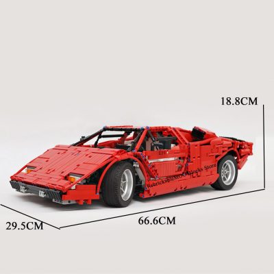 3167PCS red 1974 Countach LP400 classic retro supercar static version racing technology ChildrenToy Christmas buildingBlocksGift 5 - LEPIN LEPIN Store
