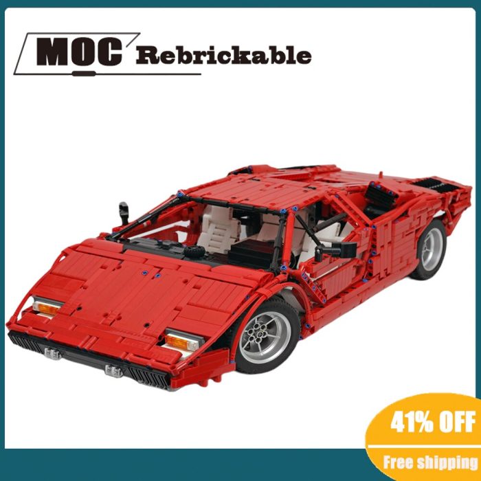 3167PCS red 1974 Countach LP400 classic retro supercar static version racing technology ChildrenToy Christmas buildingBlocksGift - LEPIN LEPIN Store
