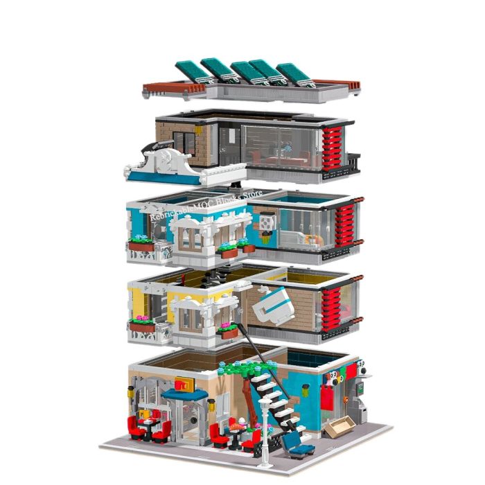 3446PCS Hot Sale Street View Modular Building Corner Cafe Pet Shop and House DIY Children Toy 3 - LEPIN LEPIN Store