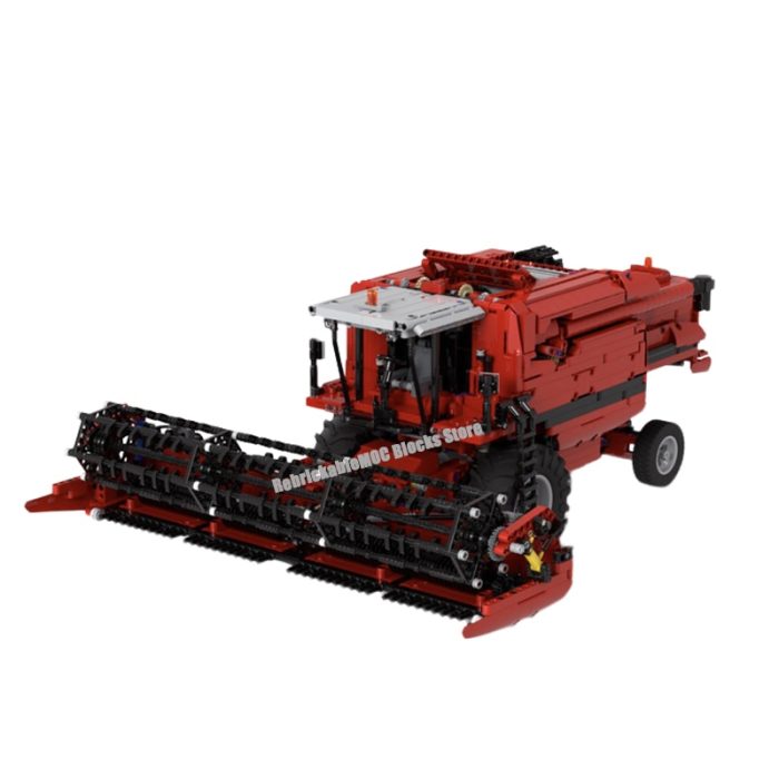 3465PCS MOC technology Red Combine Harvester with Leveling System Remote Control Model DIY ChildrenToy Christmas building 1 - LEPIN LEPIN Store