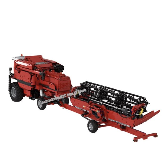 3465PCS MOC technology Red Combine Harvester with Leveling System Remote Control Model DIY ChildrenToy Christmas building 5 - LEPIN LEPIN Store