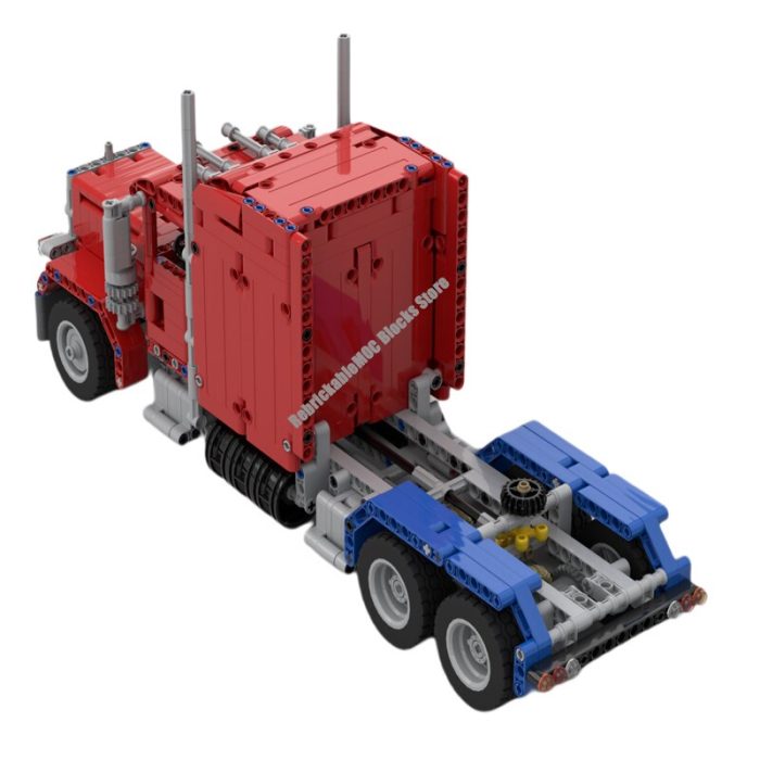 845PCS MOC 6x4 Peterbilt 379 engineering container tractor trailer tower head technology DIY children toys gift 4 - LEPIN LEPIN Store