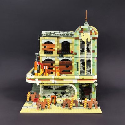 89101 JIESTAR Creative Expert Moc Street View Ruin Doomsday Restaurant Bricks Modular House Model Building Blocks 2 - LEPIN LEPIN Store