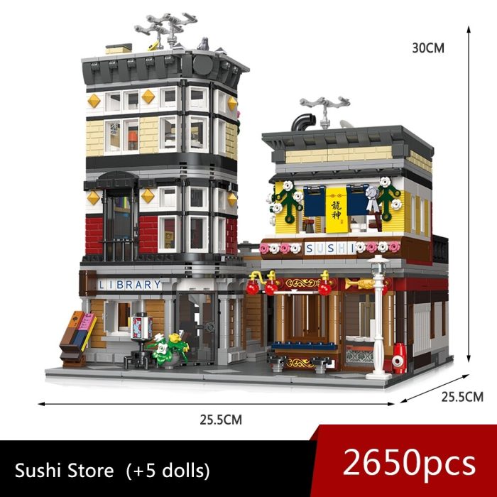 JIESTAR 89127 Creative Expert Street View Moc Sushi Corner Shop - LEPIN ...