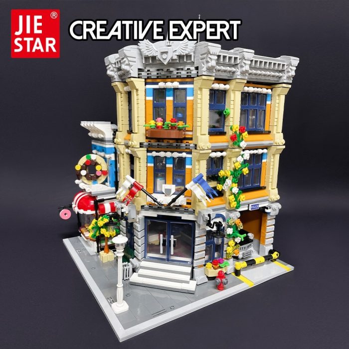 89134 JIESTAR Creative Expert Street View Police Station Moc Bricks Moduler House Building Blocks Model Toys - LEPIN LEPIN Store