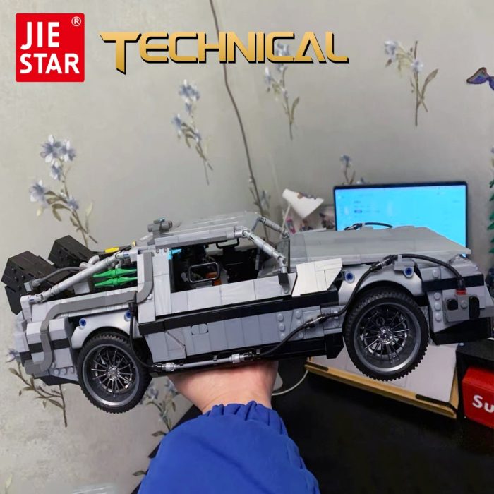 92004 JIESTAR High tech Moc Return To The Future DMC 12 Time Machine Super Racing Car - LEPIN LEPIN Store