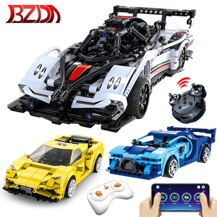 BZDA City APP RC Car Building Blocks Speed Champion Sports Car App Remote Control Car Model - LEPIN LEPIN Store