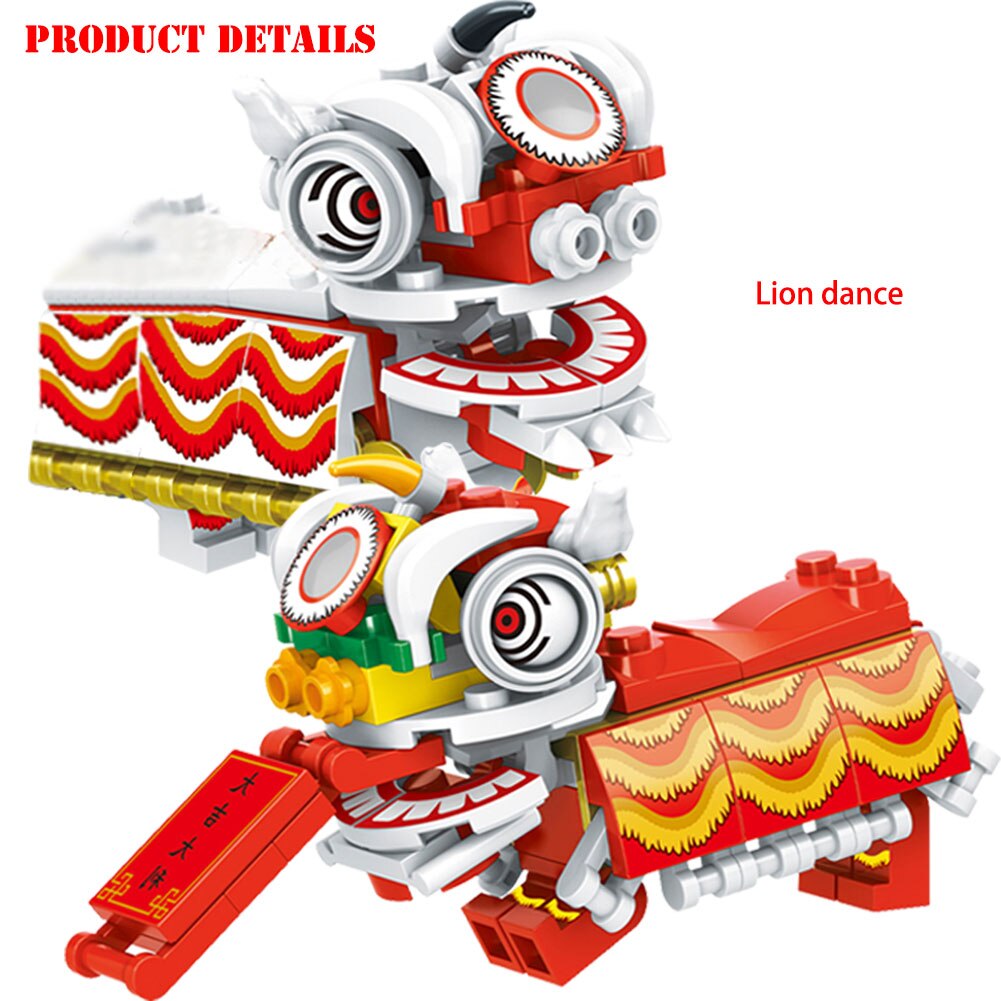 BZDA Chinese New Year Lion Dance New Year Eve - LEPIN LEPIN Store