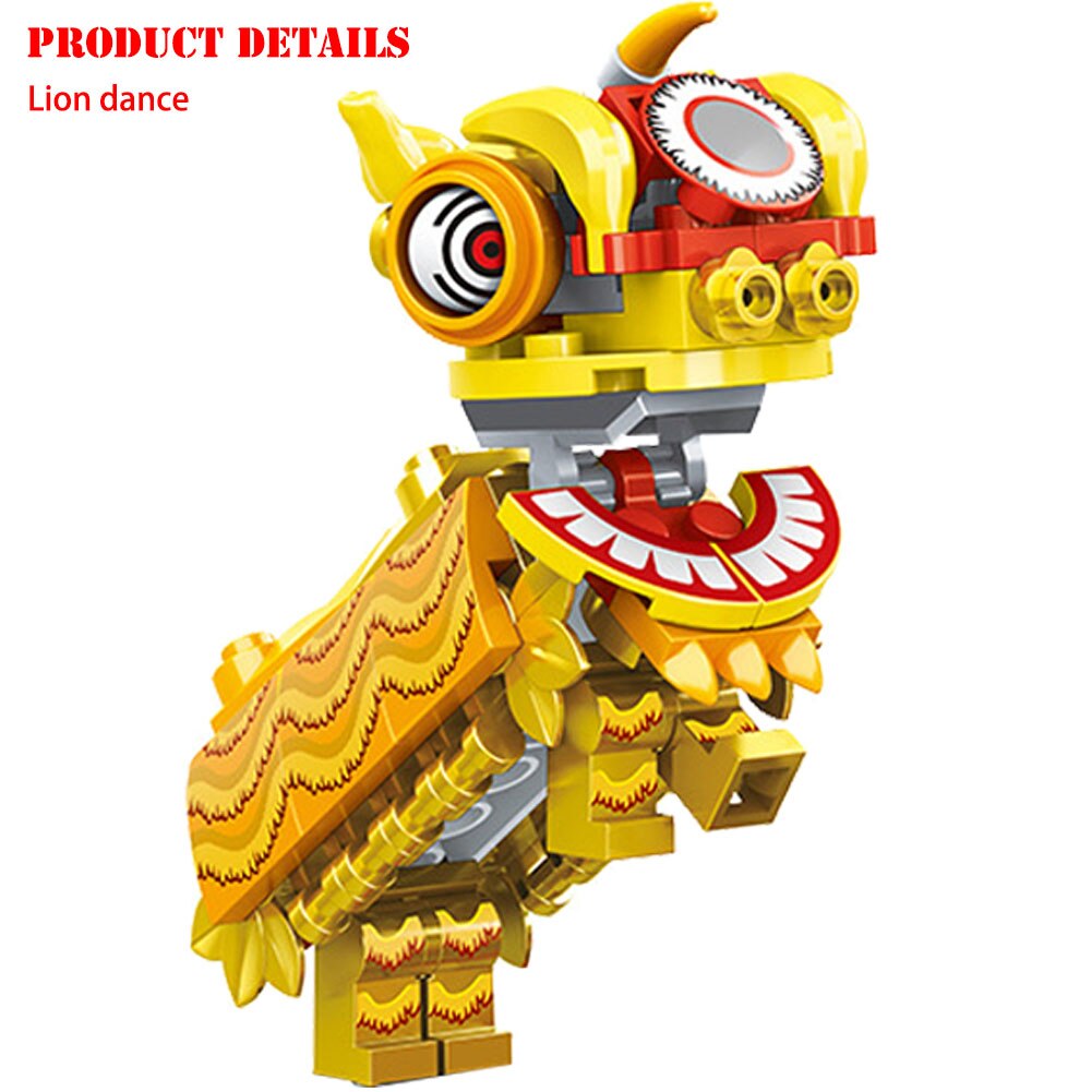 BZDA Chinese New Year Lion Dance New Year Eve - LEPIN LEPIN Store