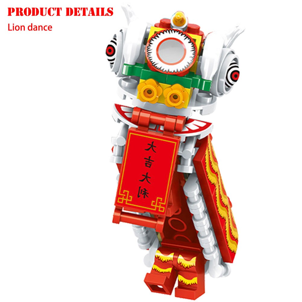 BZDA Chinese New Year Lion Dance New Year Eve - LEPIN LEPIN Store