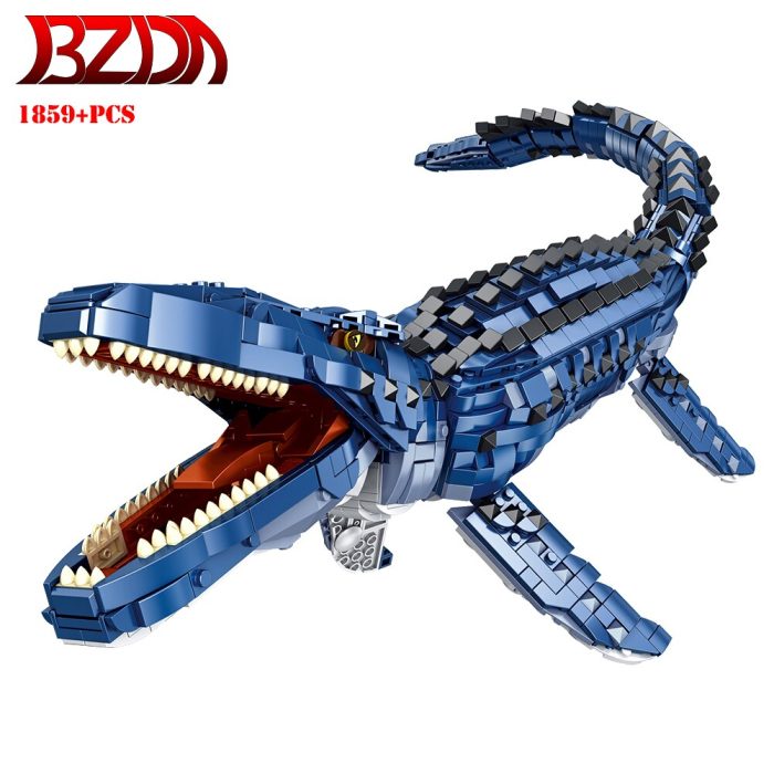 BZDA Jurassic Park Dinosaur Deep Sea Mosasaur Brontosaurus Tyrannosaurus Rex Model Building Blocks For Boys Toys 1 - LEPIN LEPIN Store