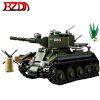 BZDA Military Tank model Building Blocks WW2 BT 7 Cavalry Tanks soldier Figures man weapon bricks - LEPIN LEPIN Store
