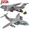 BZDA Military WW2 Large Transport Aircraft Fighter Building Blocks High tech Y 20 Plane Educational Bricks - LEPIN LEPIN Store