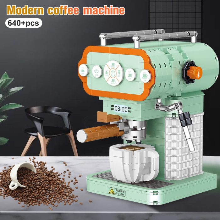 BZDA Mini Blocks Creative Coffee Machine Retro Modern Machine Assembly Model Building Blocks Toys For Children 1 - LEPIN LEPIN Store