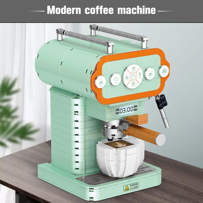 BZDA Mini Blocks Creative Coffee Machine Retro Modern Machine Assembly Model Building Blocks Toys For Children 3 - LEPIN LEPIN Store