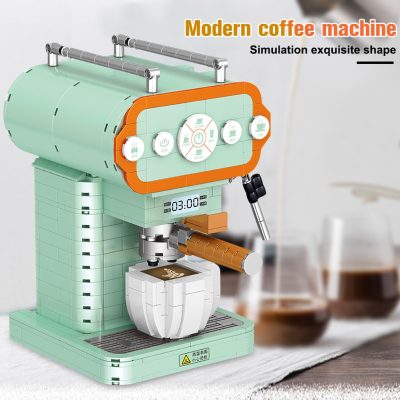 BZDA Mini Blocks Creative Coffee Machine Retro Modern Machine Assembly Model Building Blocks Toys For Children 4 - LEPIN LEPIN Store