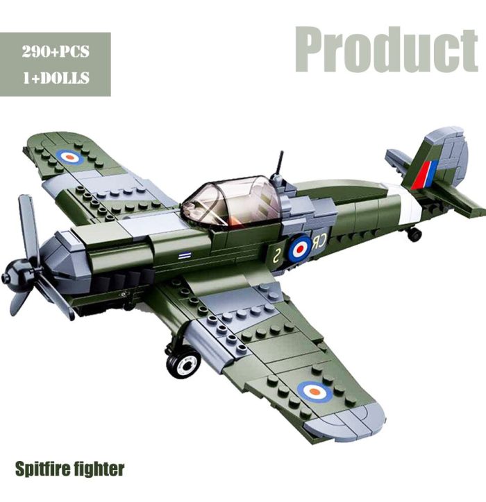 BZDA Mini Plane II North Africa Campaign Spitfire Fighter Building Blocks Soldier Aircraft Brick WW2 Military 1 - LEPIN LEPIN Store