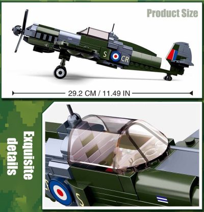 BZDA Mini Plane II North Africa Campaign Spitfire Fighter Building Blocks Soldier Aircraft Brick WW2 Military 2 - LEPIN LEPIN Store