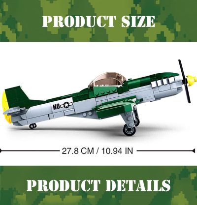 BZDA Mini Plane II North Africa Campaign Spitfire Fighter Building Blocks Soldier Aircraft Brick WW2 Military 5 - LEPIN LEPIN Store