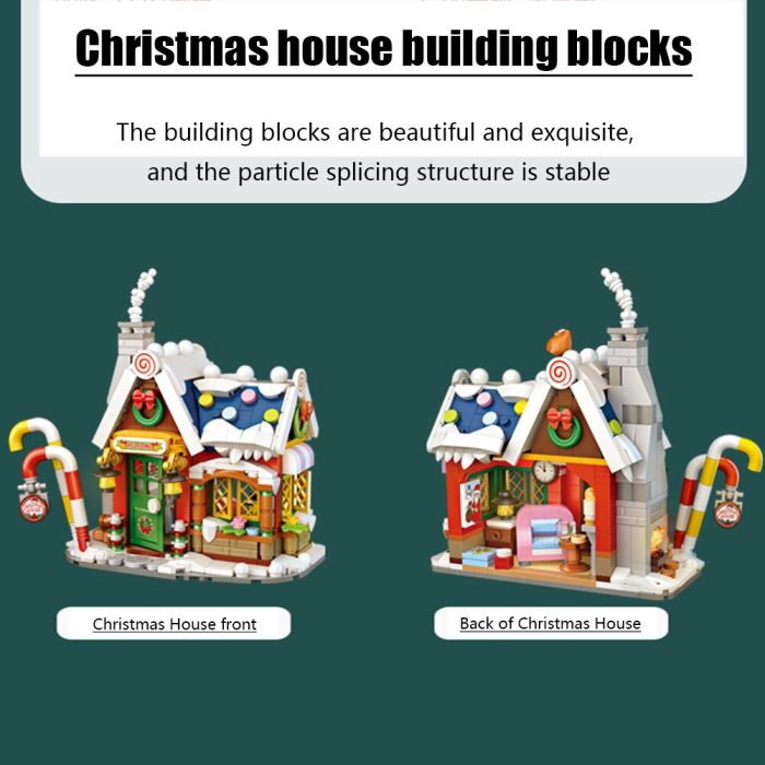 BZDA Mini Street Building Blocks Architecture Merry Christmas Snowman Deer Tree House Girl Friends City Bricks 4 - LEPIN LEPIN Store