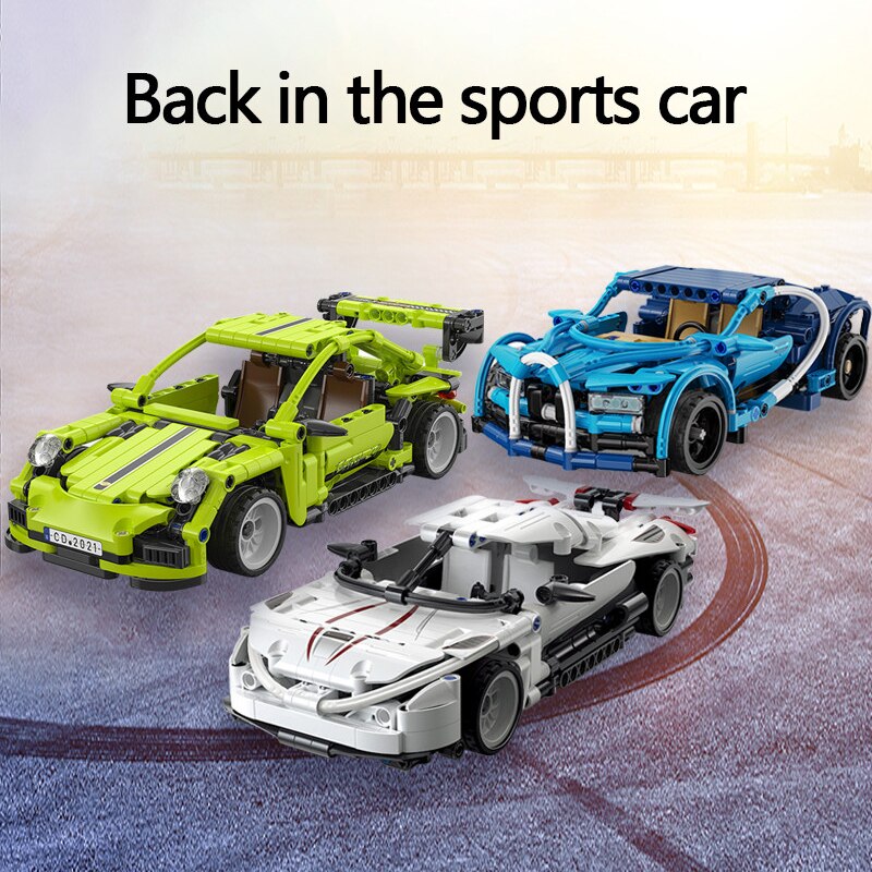 CADA Race Car Building Toys - Pull Back 387Pcs Legend Sport Car Building  Brick Kit for 6 7 8 9 10 + Years Old Boys Kids Birthday Gifts, STEM Toy