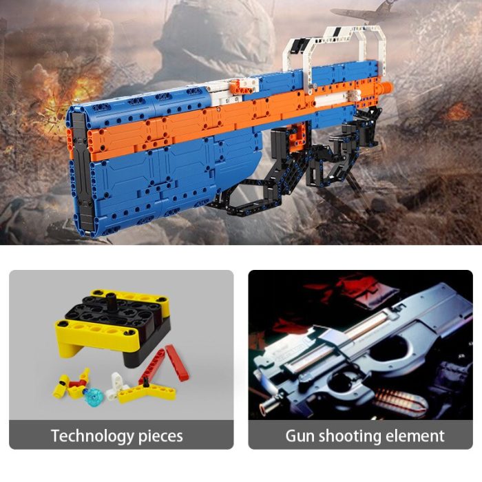 Cada 581PCS Submachine Gun Building Blocks Military Series Can Launch Gun DIY Bricks Toys for Kids 1 - LEPIN LEPIN Store