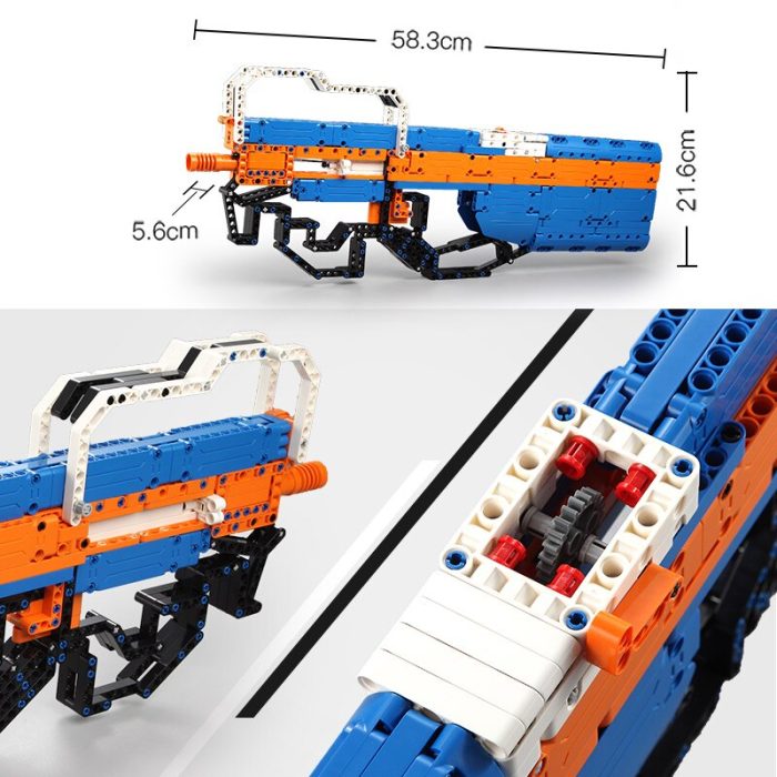 Cada 581PCS Submachine Gun Building Blocks Military Series Can Launch Gun DIY Bricks Toys for Kids 2 - LEPIN LEPIN Store