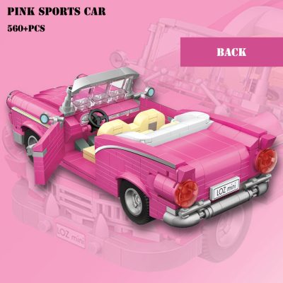 City Mini Cars Luxury Wedding Vehicle Flower Balloon Mode Building Block Set Micro Pink Roadster Car 2 - LEPIN LEPIN Store