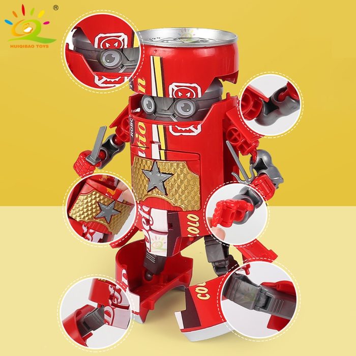 HUIQIBAO 2in1 Transformation Soda Can Robot Deformation Action Figures Classic Deformed Toys For Kids Children Boy 2 - LEPIN LEPIN Store