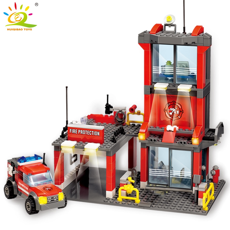 HUIQIBAO HQB052 City Fire Station LEPIN LEPIN Store