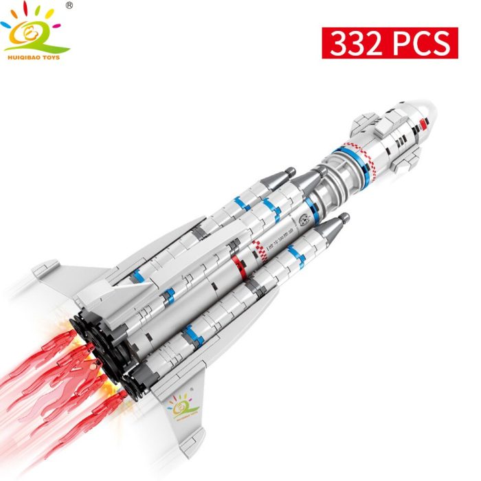 HUIQIBAO 332pcs Wandering Earth Launch Shuttle Rocket Building Blocks City Space Astronaut Construction Bricks Toy For 2 - LEPIN LEPIN Store