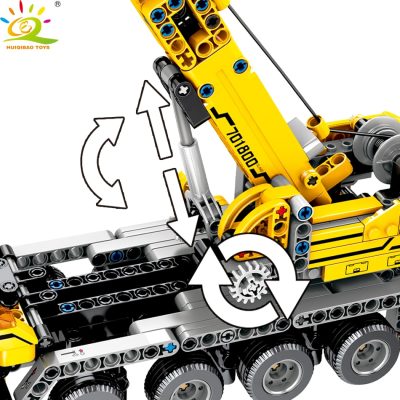 HUIQIBAO 665pcs Engineering Lifting Crane Tech Building Blocks Truck Car City Construction Brick Toys For Children 3 - LEPIN LEPIN Store
