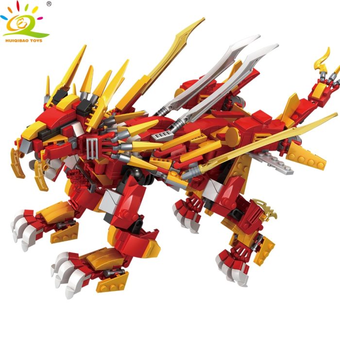 HUIQIBAO HQB6012 Red Ninja Fire Lion - LEPIN LEPIN Store