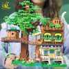 HUIQIBAO Elves Green Tree House Mini Building Blocks MOC Micro Bricks Toys for Children Friends BOY - LEPIN LEPIN Store