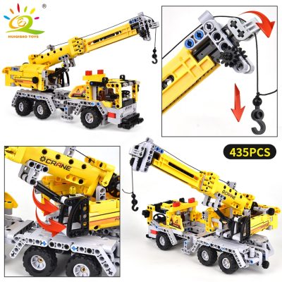 HUIQIBAO Engineering Truck Tech Building Block City Construction Toy For Children Boy Adults Excavator Bulldozer Crane 4 - LEPIN LEPIN Store