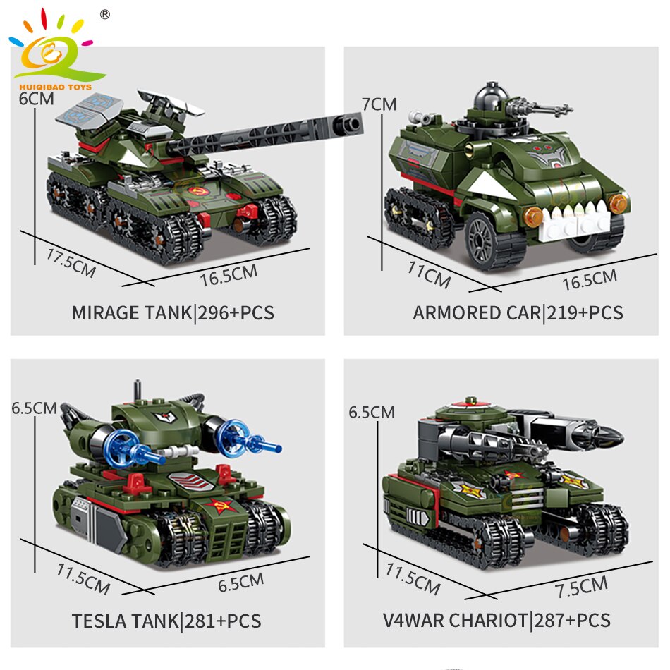 LEGO Military Technic Chariot Army Tank Model Building Blocks WW2 Vehi –  Lego Toys Block