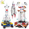 HUIQIBAO Space Aviation Manned Rocket Building Blocks with 2 Astronaut Figures City Aerospace Model Bricks Children - LEPIN LEPIN Store