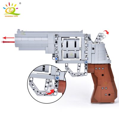 HUIQIBAO Weapon Desert Eagle Revolver Model Gun Plastic Pistol Building Blocks Set Game Bricks Military Toy 2 - LEPIN LEPIN Store
