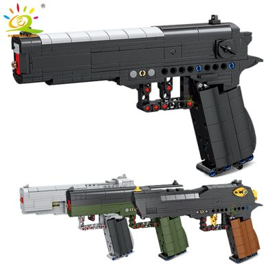 HUIQIBAO Weapon Desert Eagle Revolver Model Gun Plastic Pistol Building Blocks Set Game Bricks Military Toy 4 - LEPIN LEPIN Store