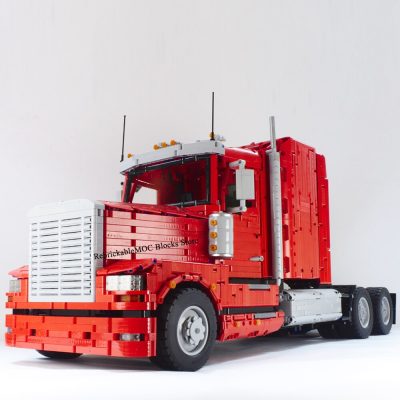 MOC Engineering Container Tractor Heavy Duty Trailer Tower Head Electric Blocks technology Trailer DIY Children Toy 1 - LEPIN LEPIN Store