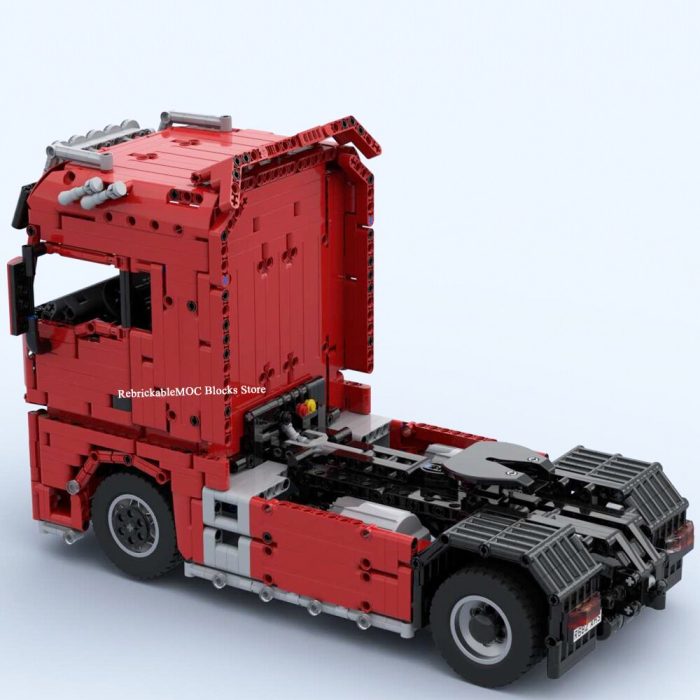 MOC Engineering Container Tractor Trailer Tower Head Dump Truck RC technology flat bed Trailer DIY Children 2 - LEPIN LEPIN Store