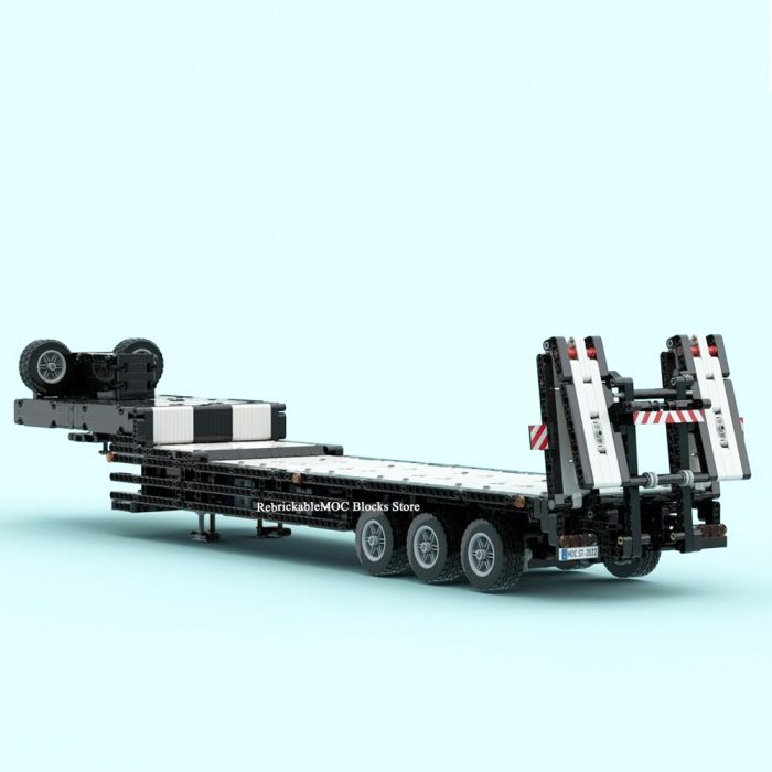 MOC Engineering Container Tractor Trailer Tower Head Dump Truck RC technology flat bed Trailer DIY Children 5 - LEPIN LEPIN Store