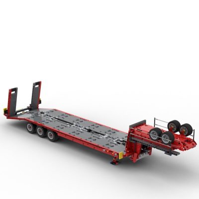 MOC Engineering Container tractor dump Low Loader Trailer Hooklift Semi Trailer technology DIY ChildrenToy Gift Blocks 3 - LEPIN LEPIN Store